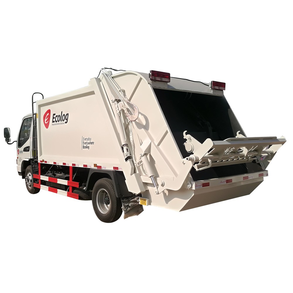 Vuilniswagen met 6 wielen
