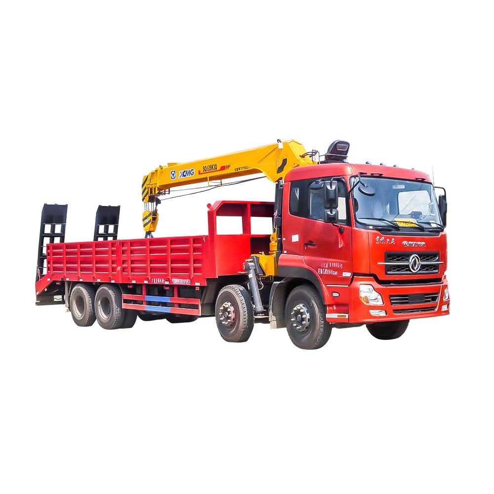 12 Wiel Flatbed Gemonteerde Kraanwagen